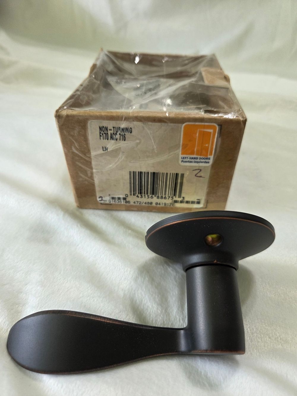 Schlage Oil-Rubbed Bronze Left-Hand Non-Turning/Dummy Door Lever F170 ACC 716 LH